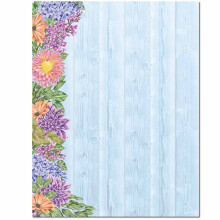 The Image Shop - Confezione da 100 Floral Fence - Carta intestata stampabile 8,5 x 11 pollici - Compatibile con stampanti laser e a getto d'inchiostro