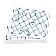 EAI Education X-Y Koordinat Grid Fleksible t?r-sletningsplader: 9 """" X 12 """" Dobbeltsidet-S?t p? 30