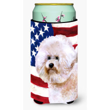 Caroline's Treasures Bichon Frise #2 Patriotic Decorative Can Hugger Tall Boy Multicolor""""