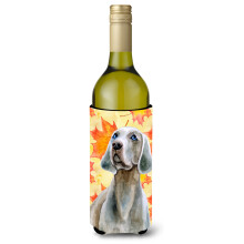 Caroline's Treasures Weimaraner Fall Decorative Bottle Hugger  750ml  Multicolor