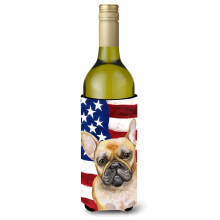 """"Caroline's Treasures French Bulldog Patriotic Decorative Bottle Hugger 750ml Multicolor""""