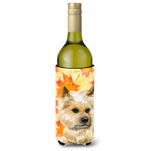 Caroline's Treasures Cairn Terrier Fall Decorative Bottle Hugger 750ml Multicolor