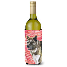 """"Caroline's Treasures American Akita Love Decorative Bottle Hugger 750ml Multicolor""""