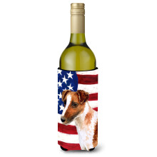 Caroline's Treasures Smooth Fox Terrier Patriotic Decorative Bottle Hugger 750ml Multicolor
