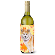 "Caroline's Treasures Shiba Inu Outono Frasco Decorativo, 750ml, Multicolor"