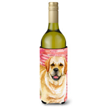 Caroline's Treasures Golden Retriever Love Decorative Bottle Hugger 750ml Multicolor