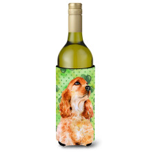 Caroline's Treasures Cocker Spaniel St Patrick's Decorative Bottle Hugger 750ml Multicolor