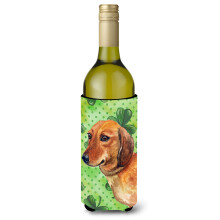 Caroline's Treasures Dachshund St Patrick's Decorative Bottle Hugger 750ml Multicolor