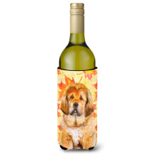 """"Caroline's Treasures Tibetan Mastiff Fall Decorative Bottle Hugger 750ml Multicolor""""