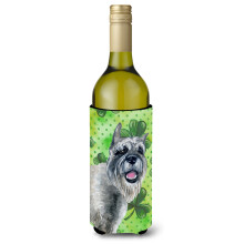 """"Caroline's Treasures Schnauzer St Patrick's Decorative Bottle Hugger 750ml Multicolor""""