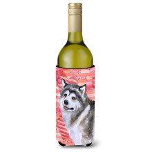 """"Caroline's Treasures Alaskan Malamute Love Decorative Bottle Hugger 750ml Multicolor""""