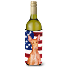 """"Caroline's Treasures Pharaoh Hound Patriotic Decorative Bottle Hugger 750ml Multicolor""""