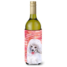"Caroline's Treasures Medium Poodle Branco Love Garrafa Decorativa, 750ml, Multicolor"
