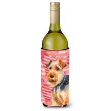 Caroline's Treasures Welsh Terrier Love Decorative Bottle Hugger 750ml Multicolor