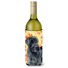 Caroline's Treasures Giant Schnauzer Fall Decorative Bottle Hugger 750ml Multicolor