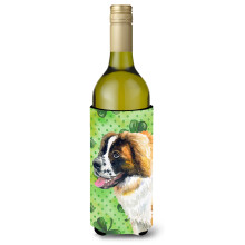 Caroline's Treasures Saint Bernard St Patrick's Decorative Bottle Hugger 750ml Multicolor