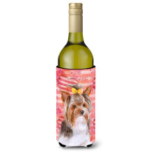 Caroline's Treasures Yorkshire Terrier #2 Love Decorative Bottle Hugger 750ml Multicolor