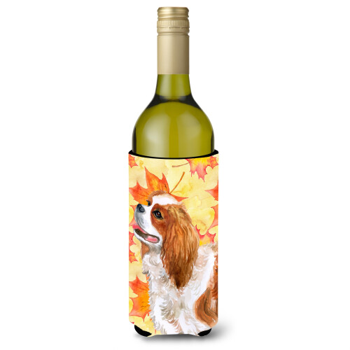 """"Caroline's Treasures Cavalier Spaniel Fall Decorative Bottle Hugger  750ml  Multicolor""""