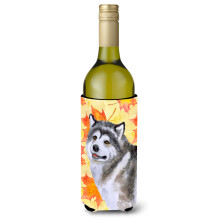 "Caroline's Treasures Alaskan Malamute Frasco Decorativo de Outono, 750ml, Multicolor"