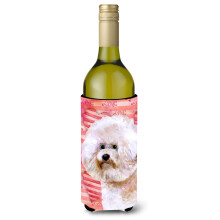""""Caroline's Treasures Bichon Frise #2 Love Decorative Bottle Hugger 750ml Multicolor""""