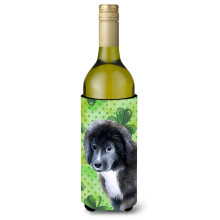 "Caroline's Treasures Newfoundland Puppy St Patrick's Aguarda Garrafa Decorativa, 750ml, Multicolor"