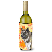 Caroline's Treasures American Akita Fall Decorative Bottle Hugger 750ml Multicolor
