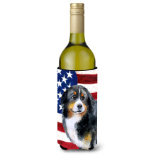 "Caroline's Treasures Bernese Mountain Dog Garrafa Decorativa Patriótica, 750ml, Multicolor"