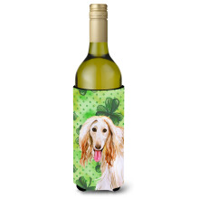 "Caroline's Treasures Afghan Hound St. Patrick's Garrafa Decorativa, 750ml, Multicolor"