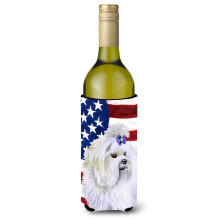Caroline's Treasures Maltese Patriotic Decorative Bottle Hugger  750ml  Multicolor