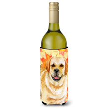 Caroline's Treasures Golden Retriever Fall Decorative Bottle Hugger 750ml Multicolor