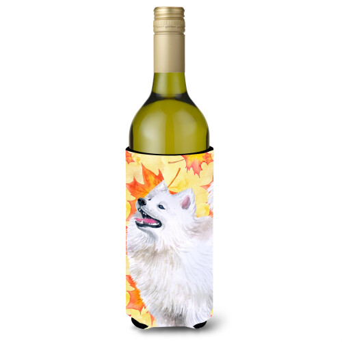 Caroline's Treasures Samoyed Fall Decorative Bottle Hugger  750ml  Multicolor