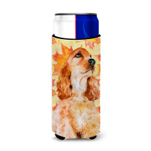 "Caroline's Treasures Cocker Spaniel Can Hugger Decorativo Outono, Slim, Multicolor"