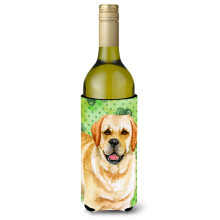 Caroline's Treasures Golden Retriever St Patrick's Decorative Bottle Hugger 750ml Multicolor