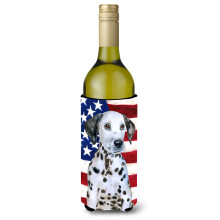 Caroline's Treasures Dalmatian Puppy Patriotic Decorative Bottle Hugger 750ml Multicolor