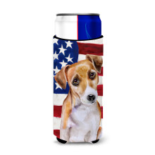 "Caroline's Treasures Jack Russell Terrier #2 Can Hugger Decorativo Patriótico, Slim, Multicolor"