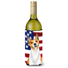 Caroline's Treasures Basenji Patriotic Decorative Bottle Hugger  750ml  Multicolor