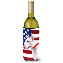 Caroline's Treasures Bull Terrier Patriotic Decorative Bottle Hugger 750ml Multicolor