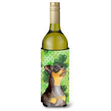 "Caroline's Treasures Miniature Pinscher #2 St. Patrick's Garrafa Decorativa, 750ml, Multicolor"