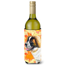 Caroline's Treasures Saint Bernard Fall Decorative Bottle Hugger 750ml Multicolor