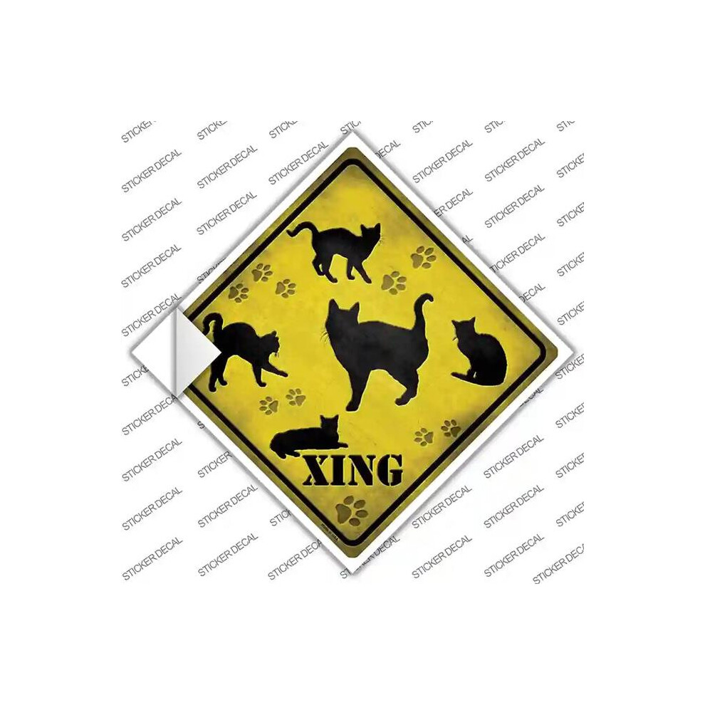 Smart Blonde Cx-063S-S Cats Xing Novelty Diamond Sticker Decal - Small 731997826013