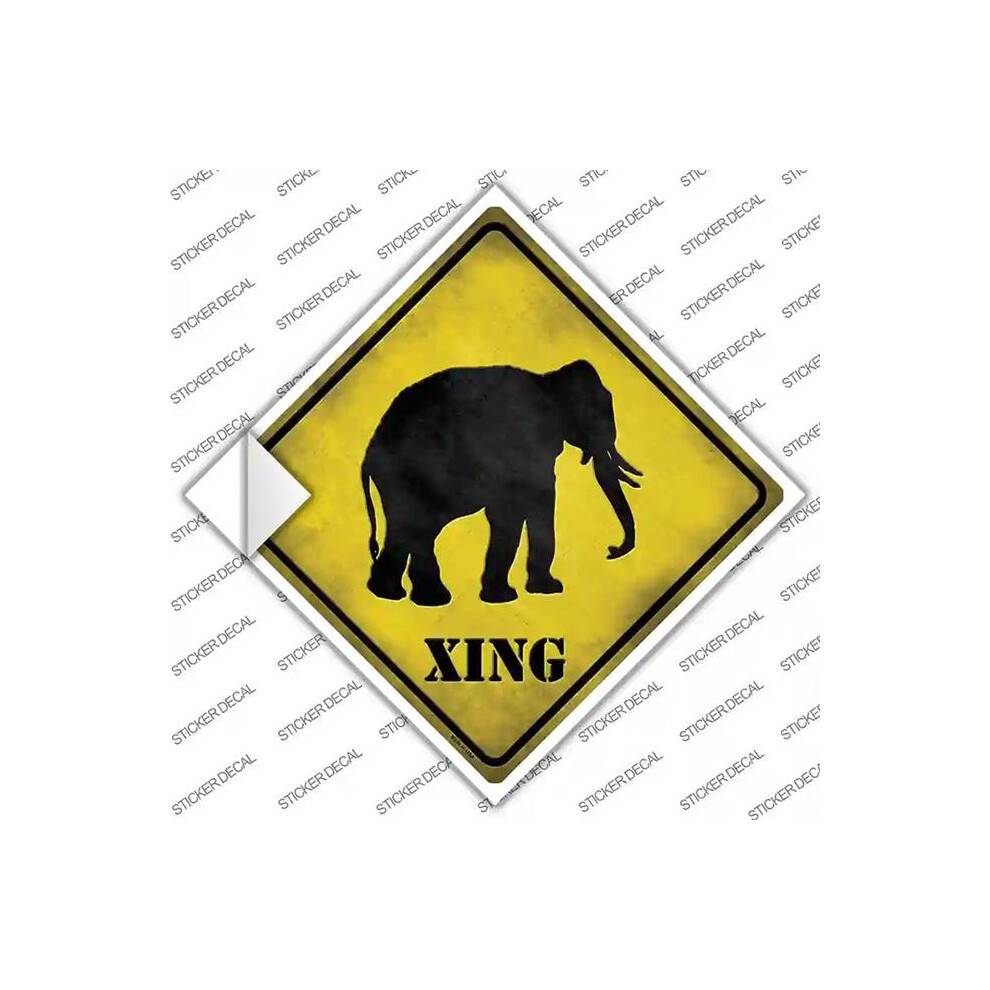 Smart Blonde Cx-027S-Xl Elephant Xing Novelty Diamond Sticker Decal - Extra Large 731997825832
