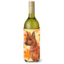 """"Caroline's Treasures Miniature Pinscher Fall Decorative Bottle Hugger 750ml Multicolor""""