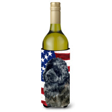 Caroline's Treasures Newfoundland Patriotic Decorative Bottle Hugger 750ml Multicolor