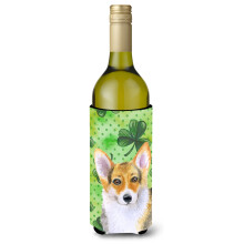 Caroline's Treasures Pembroke Corgi St. Patrick's Deko-Flasche Hugger, 750 ml, mehrfarbig