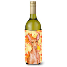 Caroline's Treasures Pharaoh Hound Fall Decorative Bottle Hugger 750ml Multicolor