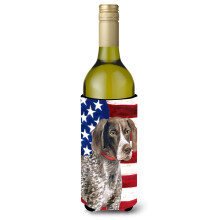 Caroline's Treasures German Shorthaired Pointer Patriotic Decorative Bottle Hugger 750ml Multicolor