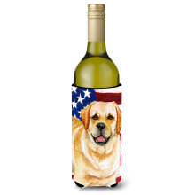 Caroline's Treasures Golden Retriever Patriotic Deko-Flasche Hugger 750 ml, mehrfarbig