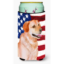 "Caroline's Treasures Labrador Retriever Can Hugger Decorativo Patriótico, Altura Grande, Multicolor"