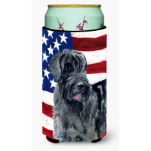 Caroline's Treasures Giant Schnauzer Patriotic Decorative Can Hugger Tall Boy Multicolor