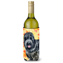 Caroline's Treasures Black Russian Terrier Fall Decorative Bottle Hugger 750ml Multicolor